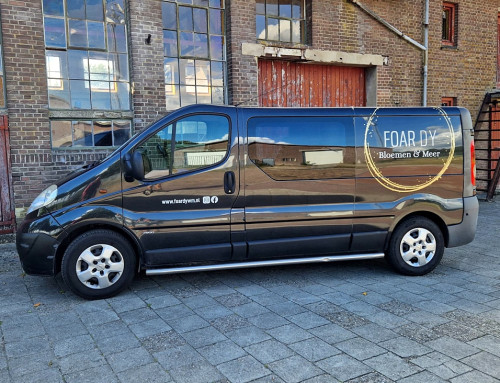 belettering reclame renault trafic foar dy blommen en mear wijnjewoude friesland
