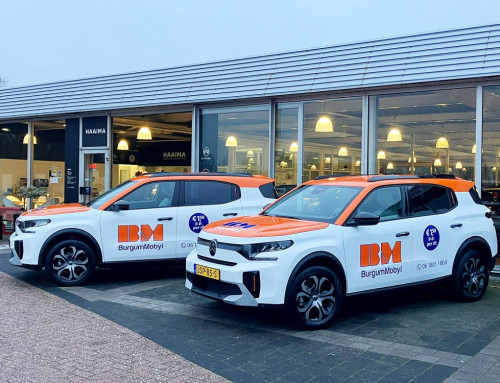 Belettering wrappen motorkap en dak burgum mobyl 2x Citroën ë-C3 Aircross Haaima Dokkum Friesland