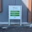 geanodiseerd aluminium palen zuil met bord logo bewegwijzering wiersma tenten leeuwarden friesland