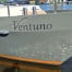 geborsteld geslepen RVS letters naam boot Ventuno friesland